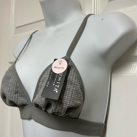Youmita Grey Waffle Weave Bralette - Picture 5 of 12